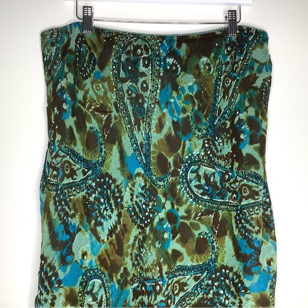 < Vintage Style & Co. Paisley Print Midi Skirt > - Picture 3 of 4